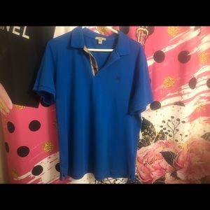 Burberry Shirts - EUC Blue Burberry short sleeve polo shirt size 2XL Burberry Shirts - EUC Blue Burberry short sleeve polo shirt size 2XL